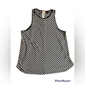 Mossimo black and white striped sleeveless top, XL